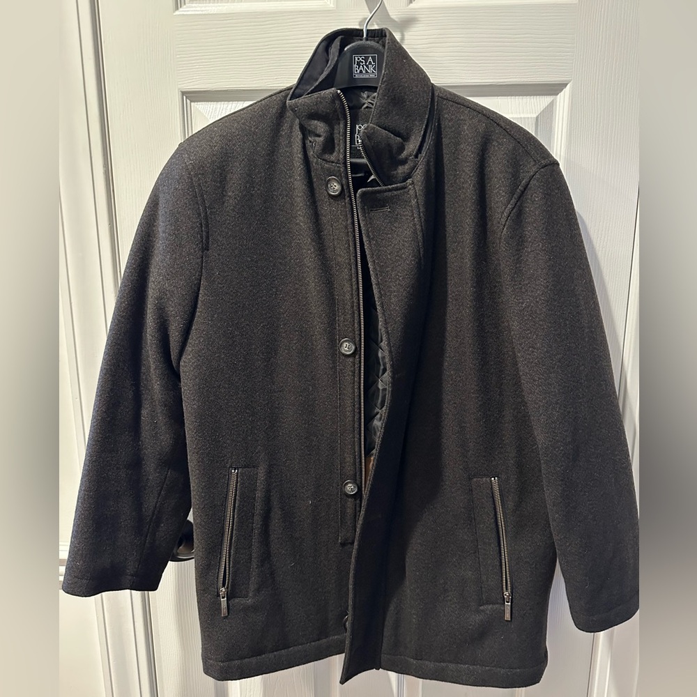 Jos. A. bank Dark Green and Brown Wool Coat